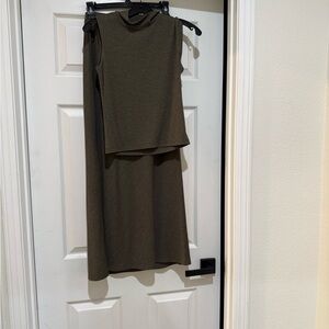 Ann Taylor Olive Skirt Set